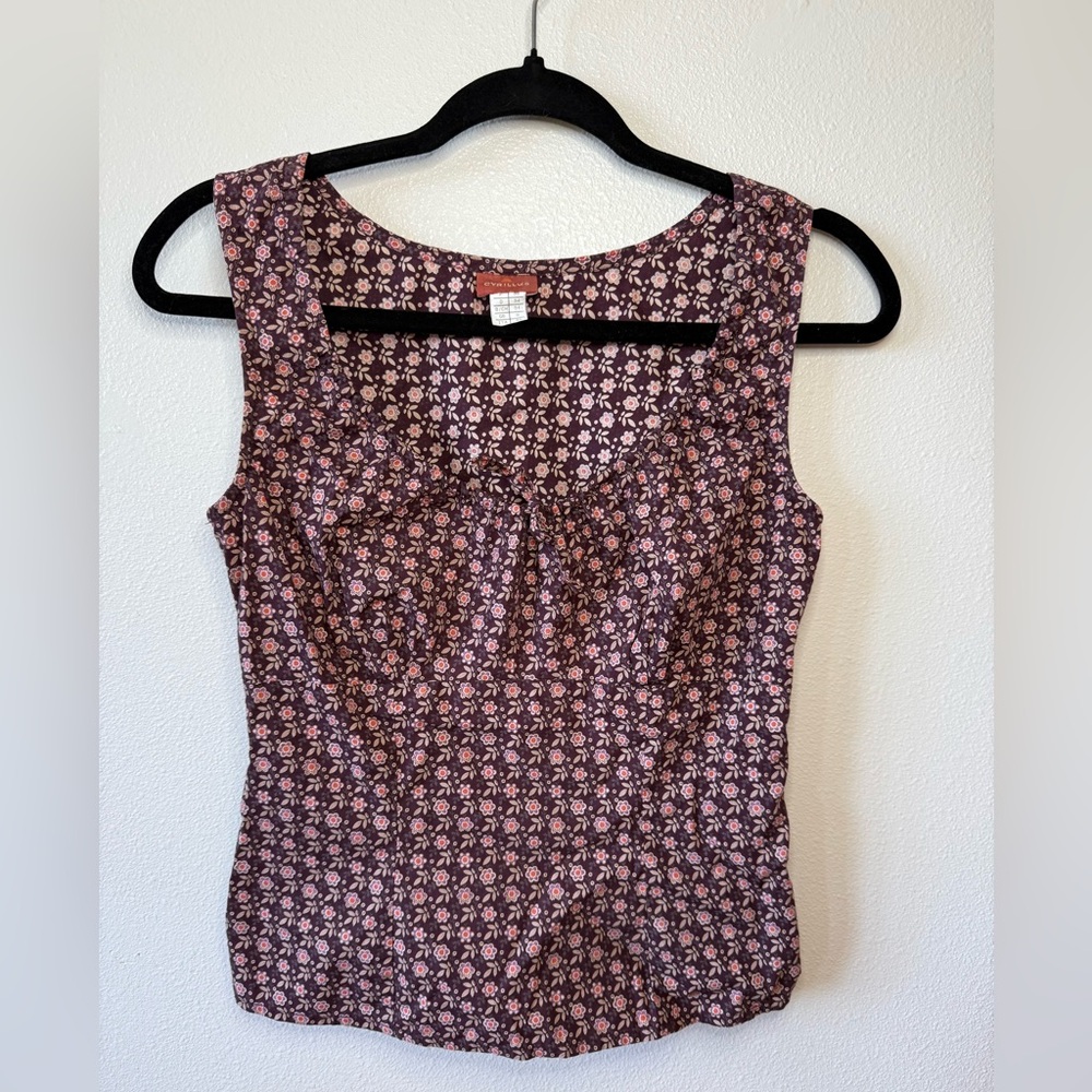 Cyrillus Floral Sleeveless Corset Top